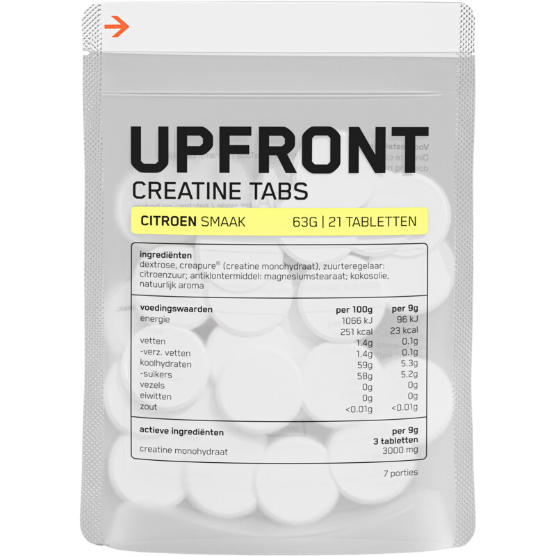 Een afbeelding van Upfront Creatine tabs citroen