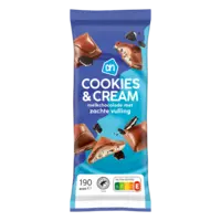 AH Reep melkchocolade cookies & cream