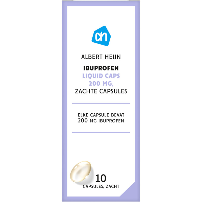 Een afbeelding van AH Ibuprofen liquid caps 200mg