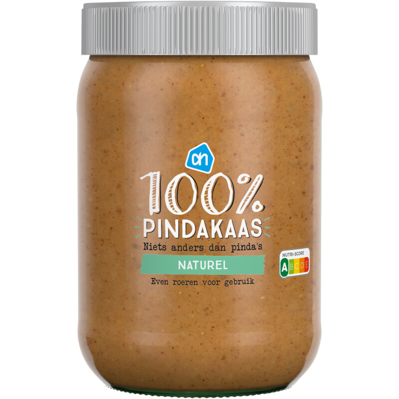 Een afbeelding van AH 100% Pindakaas naturel
