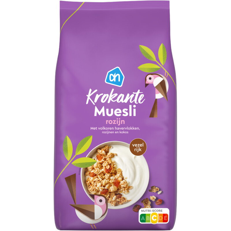 Een afbeelding van AH Krokante muesli rozijn