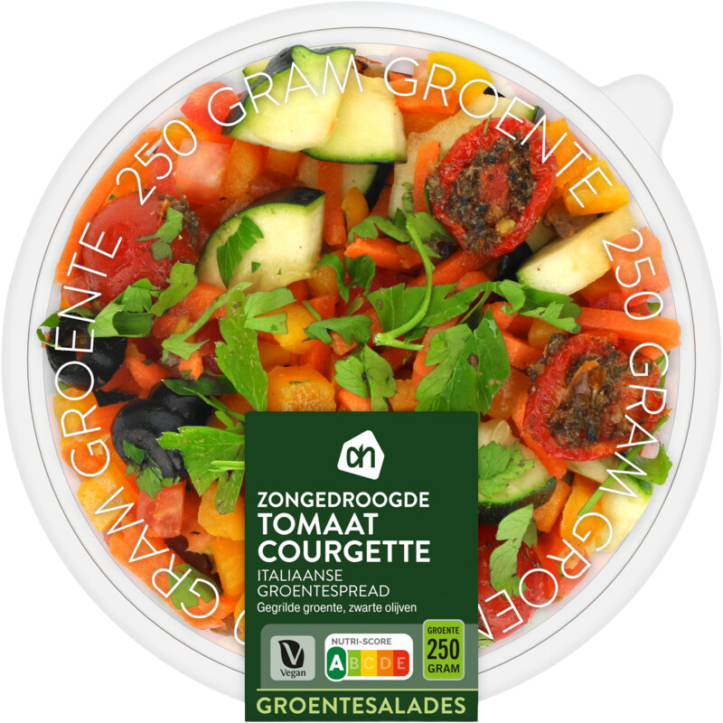 Een afbeelding van AH Groentesalade zongedroogd tomaat courget