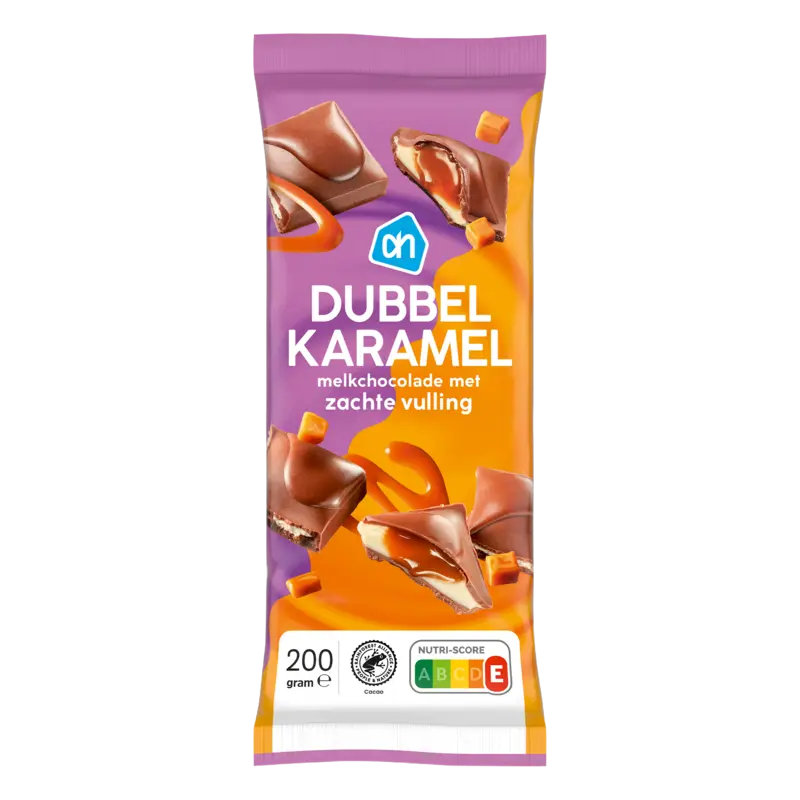 Reep melkchocolade dubbel karamel