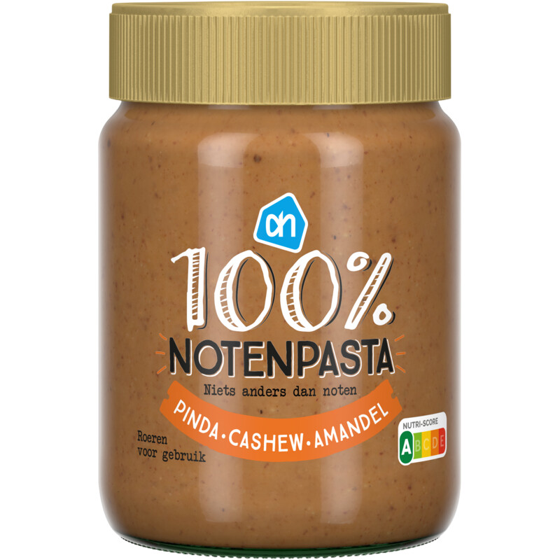 Een afbeelding van AH 100% Notenpasta pinda cashew amandel