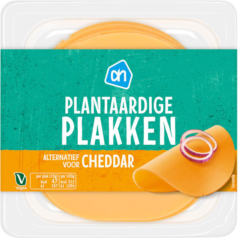 Een afbeelding van AH Plantaardige plakken cheddar