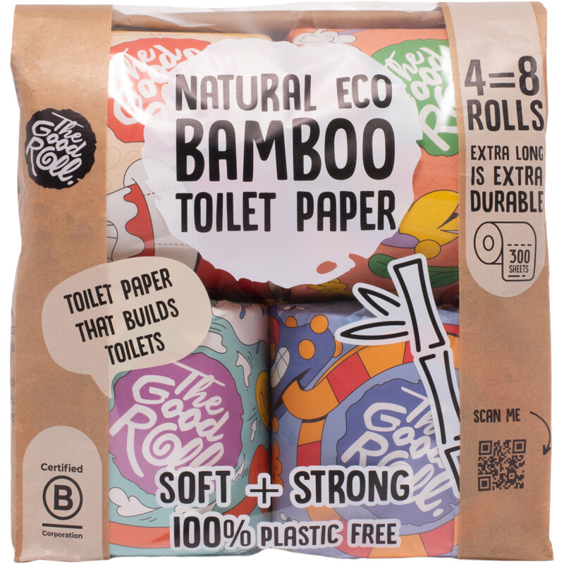 Een afbeelding van The Good Roll The panda edition paper bag