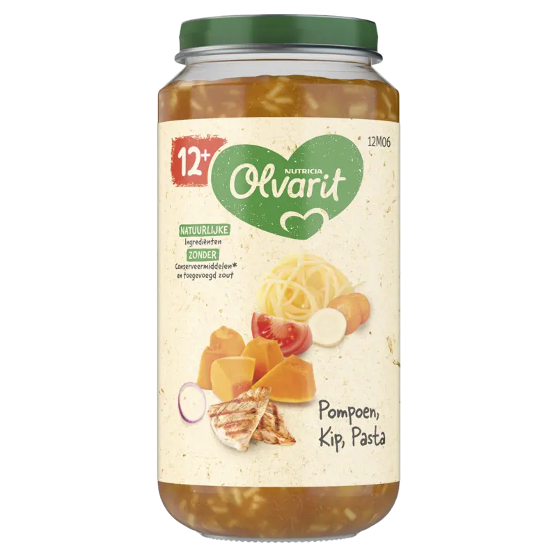 Olvarit Pompoen kip pasta 12m+