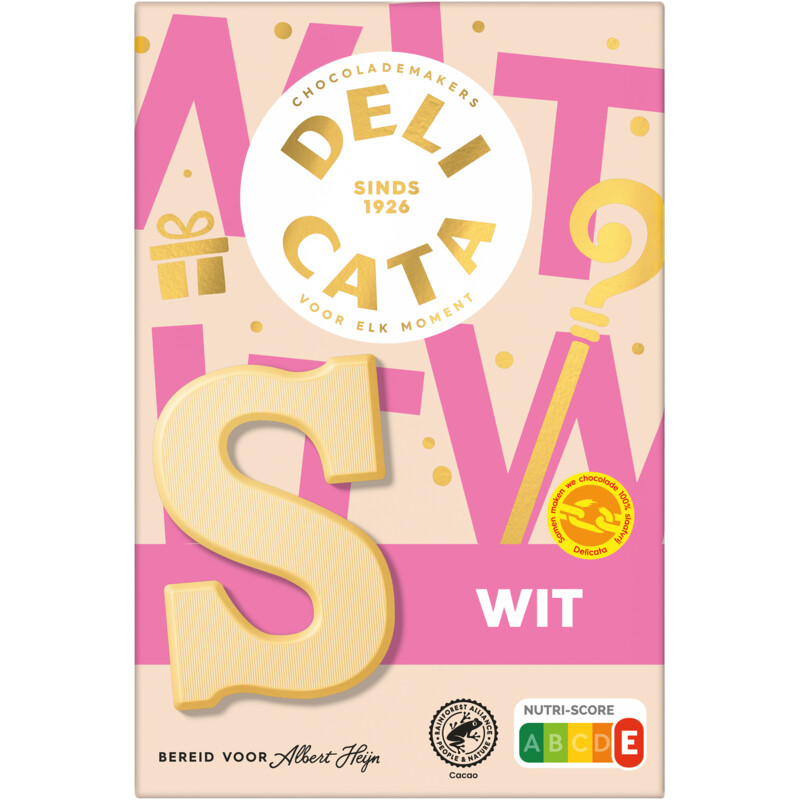 Een afbeelding van Delicata Chocoladeletter wit