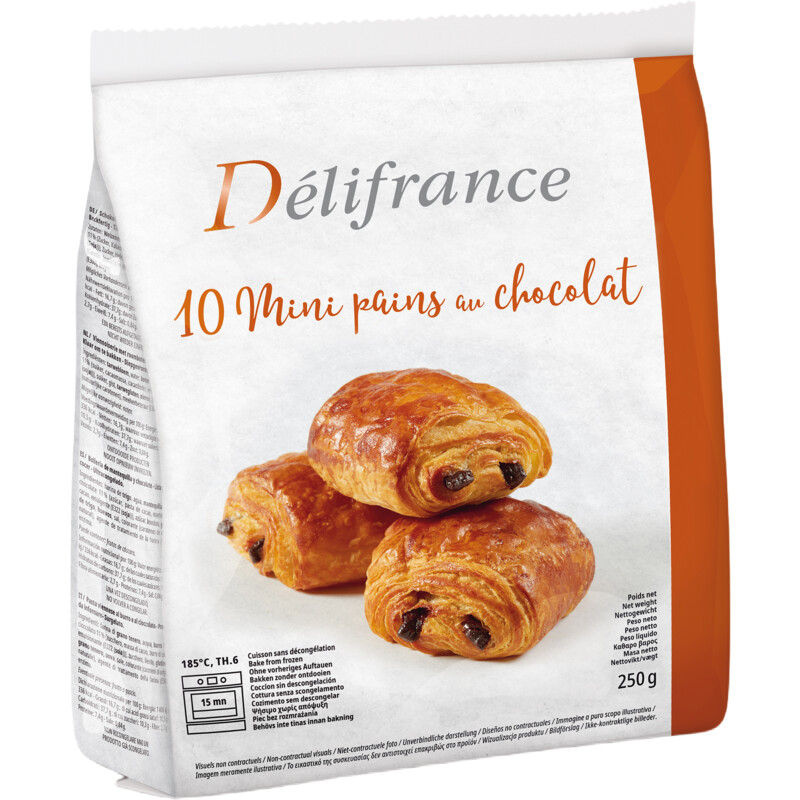 Een afbeelding van Délifrance Roomboter mini chocolade broodjes