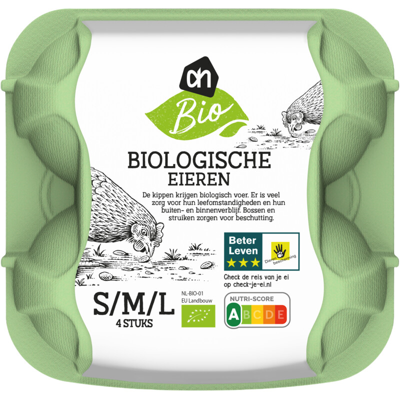 Een afbeelding van AH Biologisch Eieren S M L