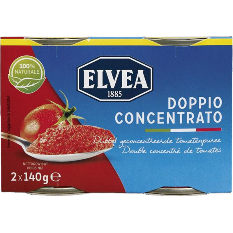 Een afbeelding van Elvea Tomatenconcentraat 2x140g