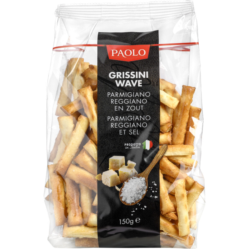 Een afbeelding van Deli di Paolo Mini grissini parmezaanse kaas zeezout