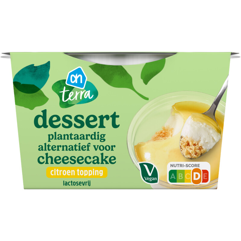 Een afbeelding van AH Terra Plantaardige dessert cheesecake citroen