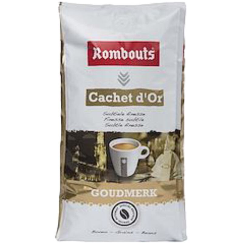 Een afbeelding van Rombouts Romb goudmerk 500 g bonen BEL