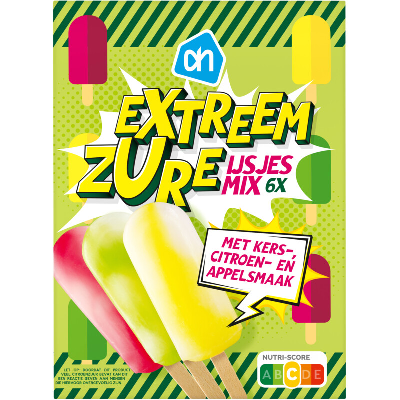 Een afbeelding van AH Extreem zure ijsjesmix