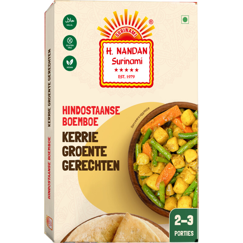 Een afbeelding van H. Nandan Hindostaanse boemboe kerrie groente