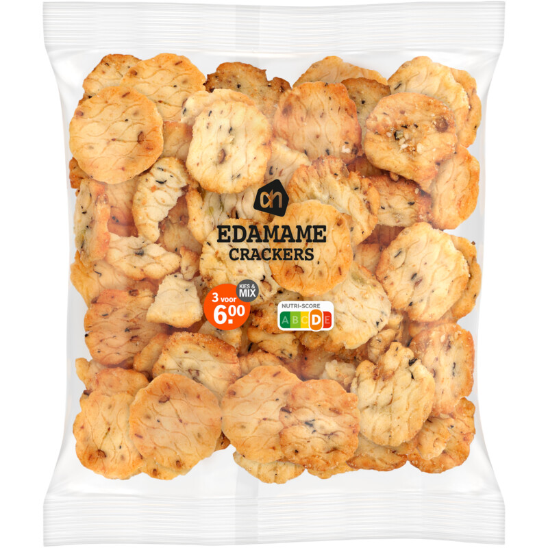 Een afbeelding van AH Edamame crackers