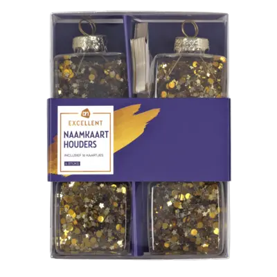 pdp-image-AH Excellent Naamkaarthouder cube met glitter