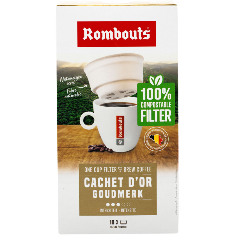 Een afbeelding van Rombouts Goudmerk one cup filter bel