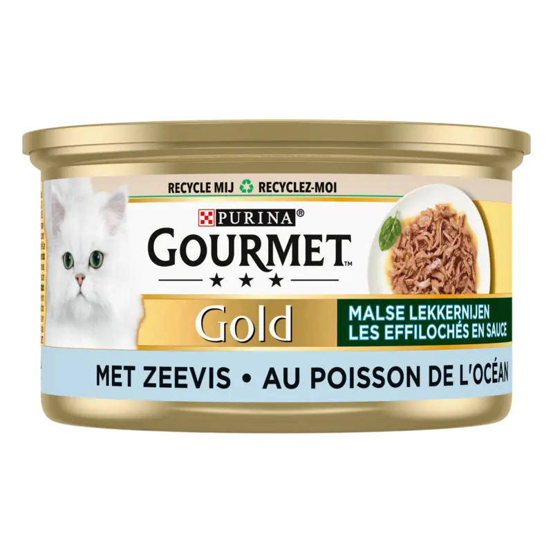Gold Malse Lekkernijen Kattenvoer nat met Zeevis