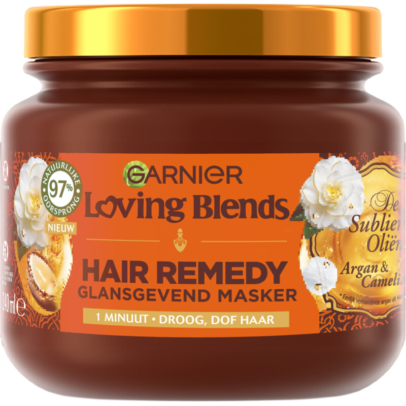 Een afbeelding van Loving Blends Hair remedy argan & camelia masker