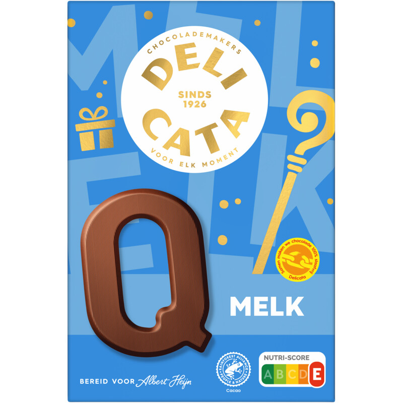 Een afbeelding van Delicata Chocoladeletter melk Q