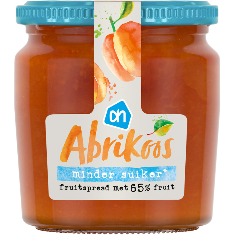 Een afbeelding van AH Abrikoos fruitspread minder suiker
