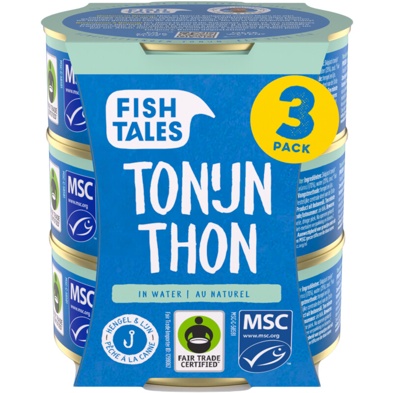 Een afbeelding van Fish Tales Skipjack tonijn in water 3-pack