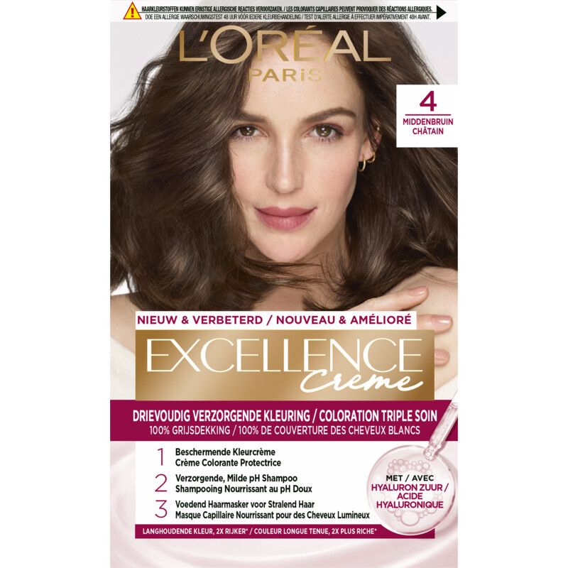 Een afbeelding van L'Oréal Excellence crème middenbruin 4