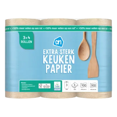 pdp-image-AH Keukenpapier extra sterk 3=4 rollen