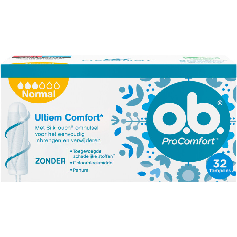 Een afbeelding van o.b. ProComfort tampons normaal