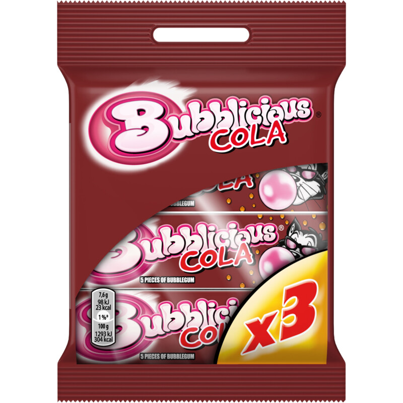 Een afbeelding van Bubblicious Cola 3-pack