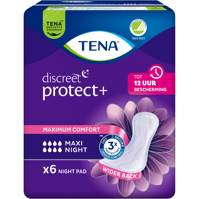 Een afbeelding van Tena Discreet maxi night maandverband