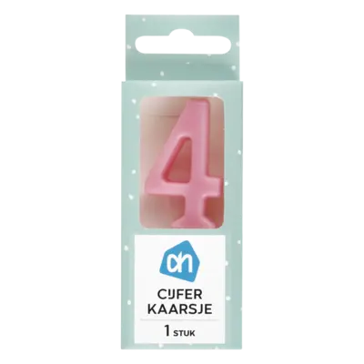 pdp-image-AH Kaars cijfer 4 kleur