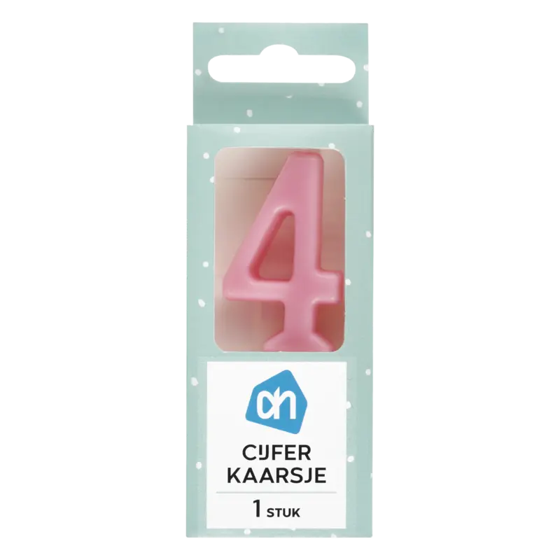 AH Kaars cijfer 4 kleur