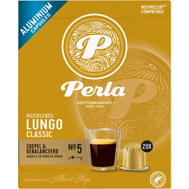 Een afbeelding van Perla Huisblends Lungo classic capsules
