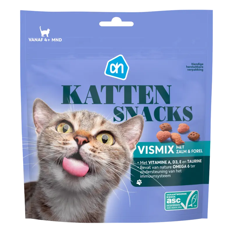 Kattensnacks vismix met zalm en forel