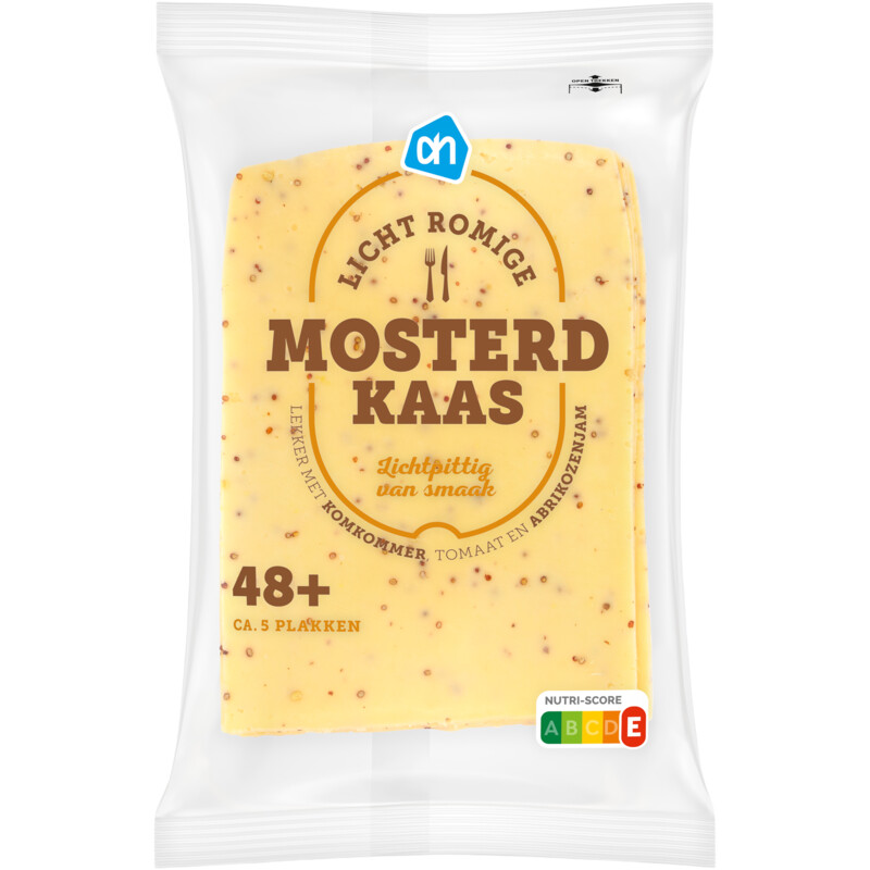 Een afbeelding van AH Licht romige mosterdkaas 45+ plakken
