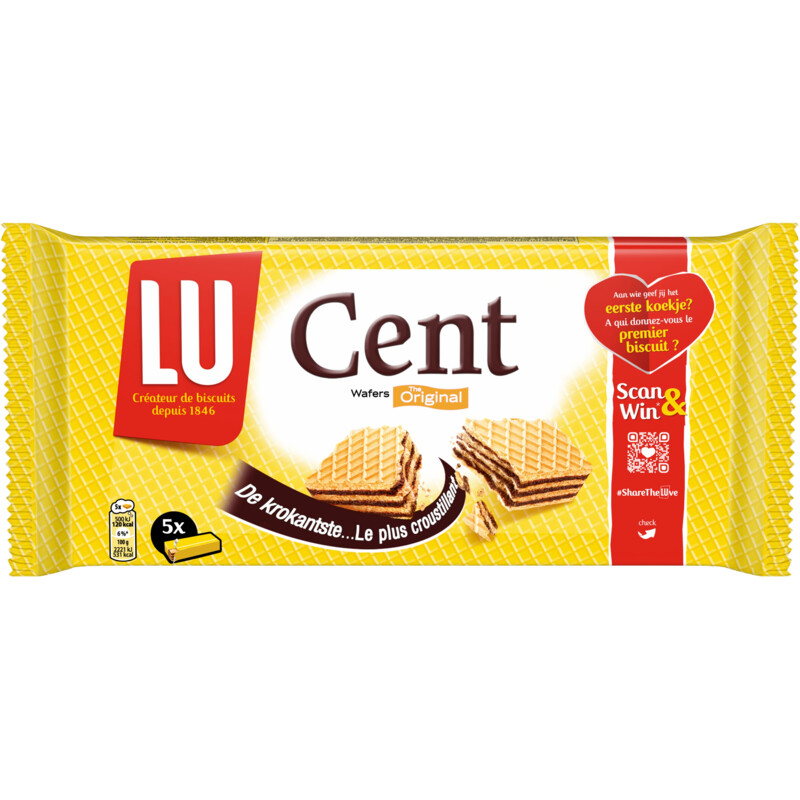 Een afbeelding van LU Cent wafels bel