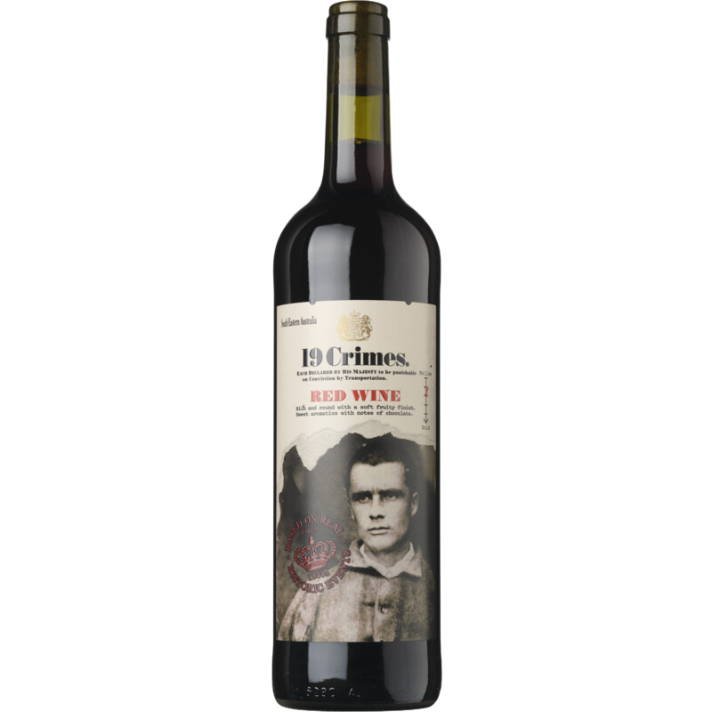 Een afbeelding van 19 Crimes Red blend