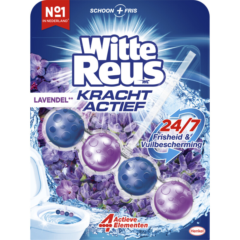 Een afbeelding van Witte Reus Toiletblok kracht actief lavendel