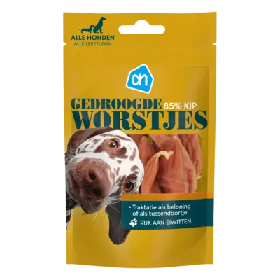 pdp-image-AH Gedroogde worstjes voor alle honden kip