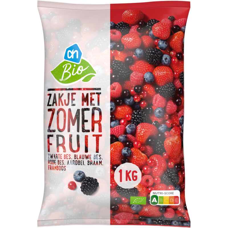 Een afbeelding van AH Biologisch Zakje met zomer fruit