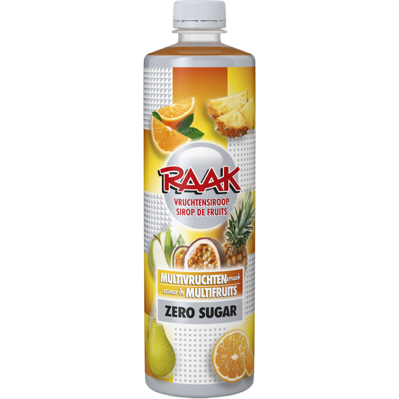 Een afbeelding van Raak Vruchtensiroop multivruchten zero sugar