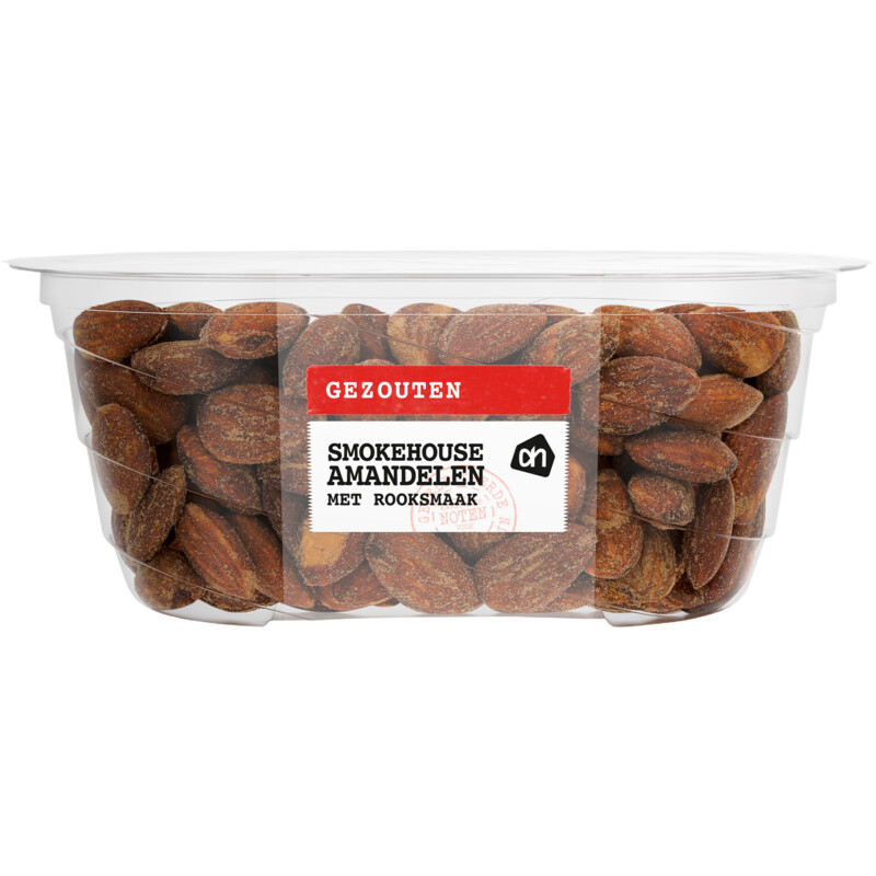 Een afbeelding van AH Amandelen met rooksmaak gezouten