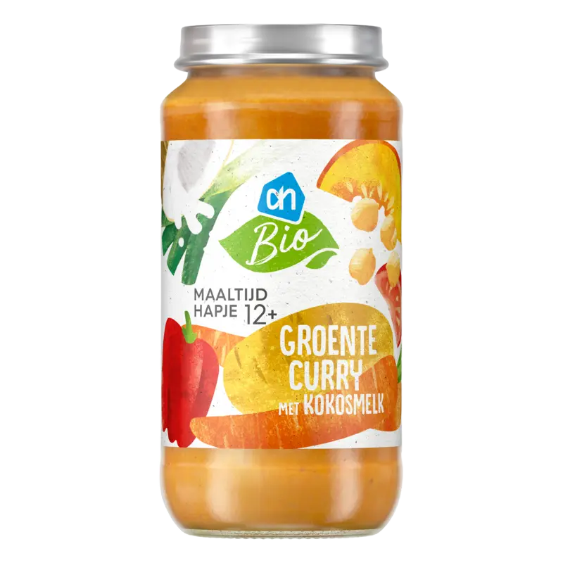 Maaltijdhapje groentecurry kokosmelk 12+