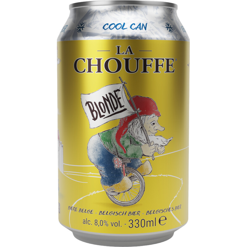 Een afbeelding van La Chouffe Blond cool can