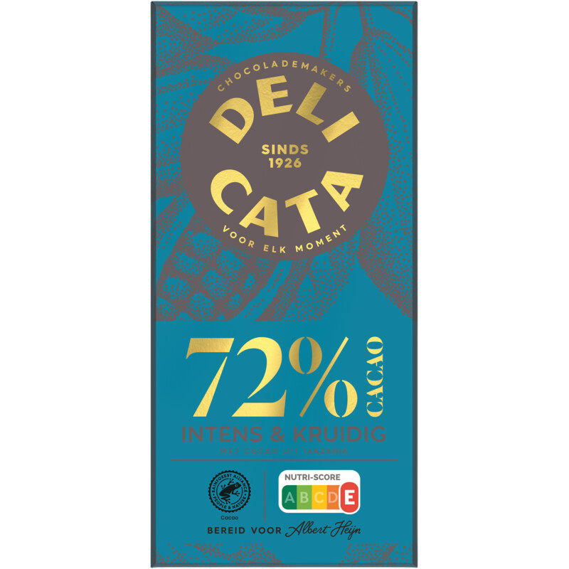 Een afbeelding van Delicata Reep puur 72% cacao