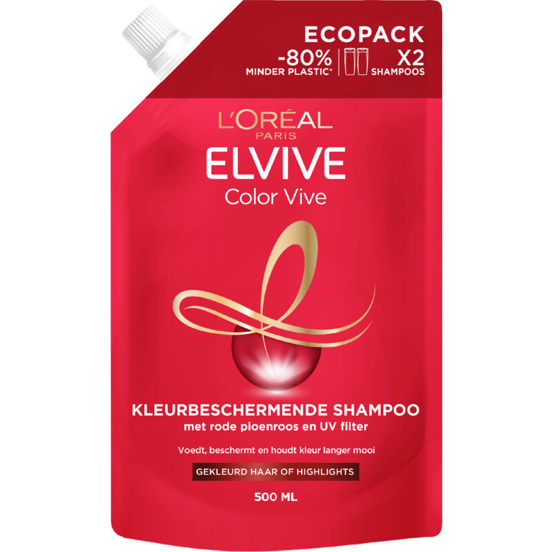 Een afbeelding van L'Oréal Paris Elvive Color vive shampoo ecopack