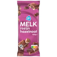 Een afbeelding van AH Reep melk hazelnoot rozijn